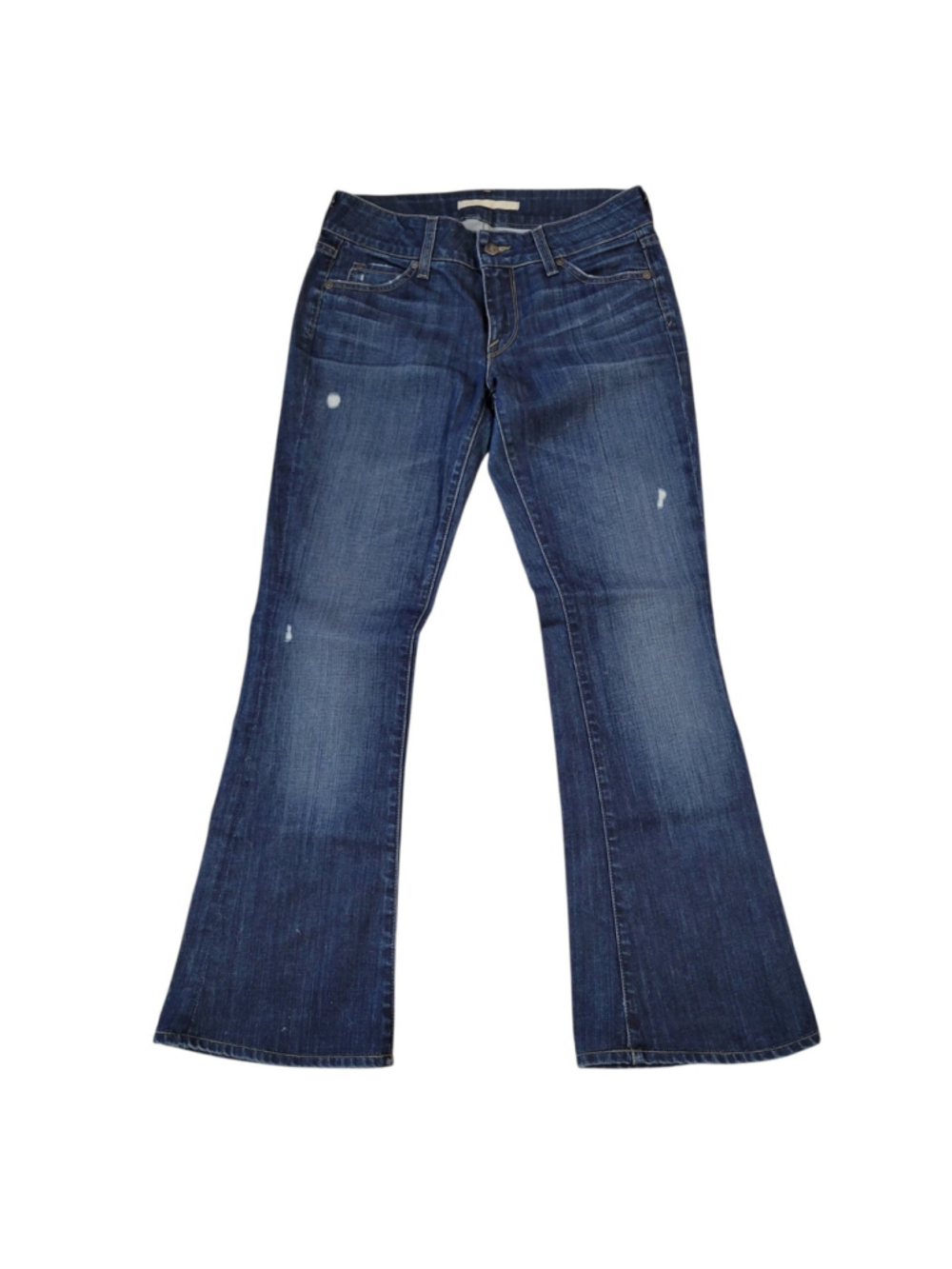 VINCE Women's Mid-Rise MYKONOS Blue Flare Wide-Leg Jeans Size 28 Pre-owned Cond